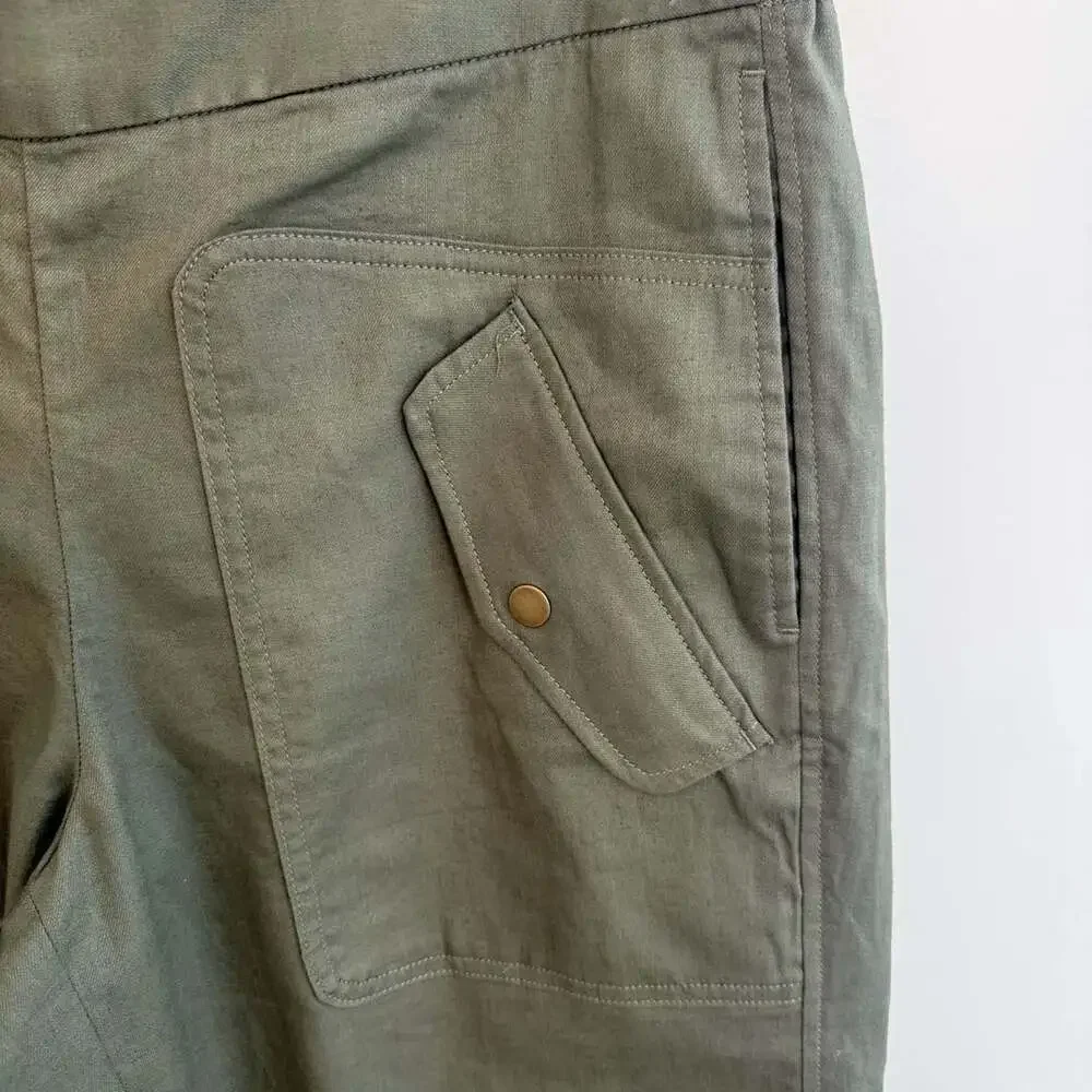 Banana Republic Linen Blend Parachute Pants Size L Green
